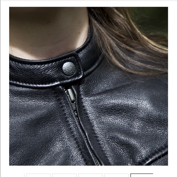 Fox Creek Leather Motorcycle Moto Biker Jacket - Picture 6 of 11